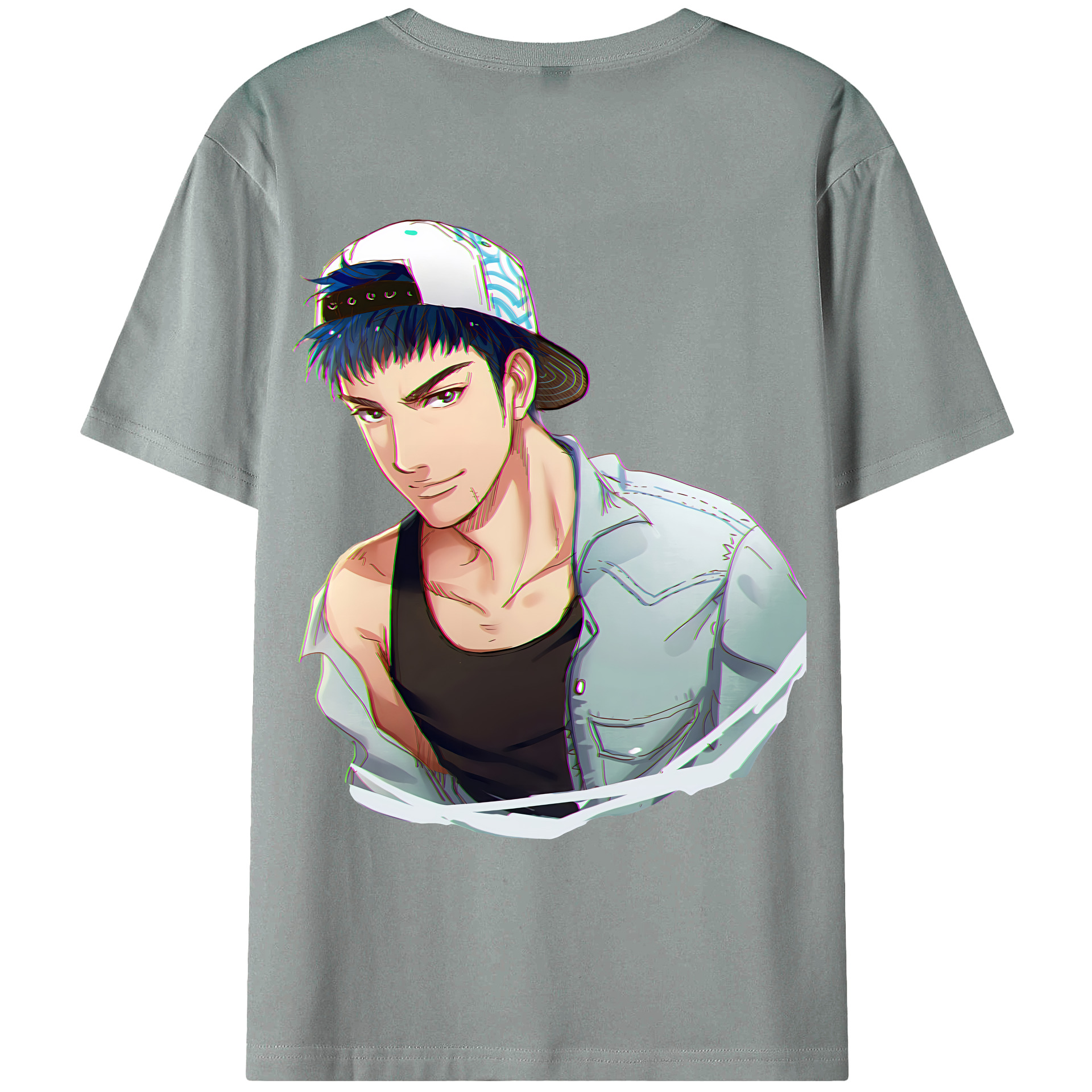 （画像用） SLAM DUNK／スラムダンク 綿100％ メンズ半袖Tシャツ（バックプリント） 通気性